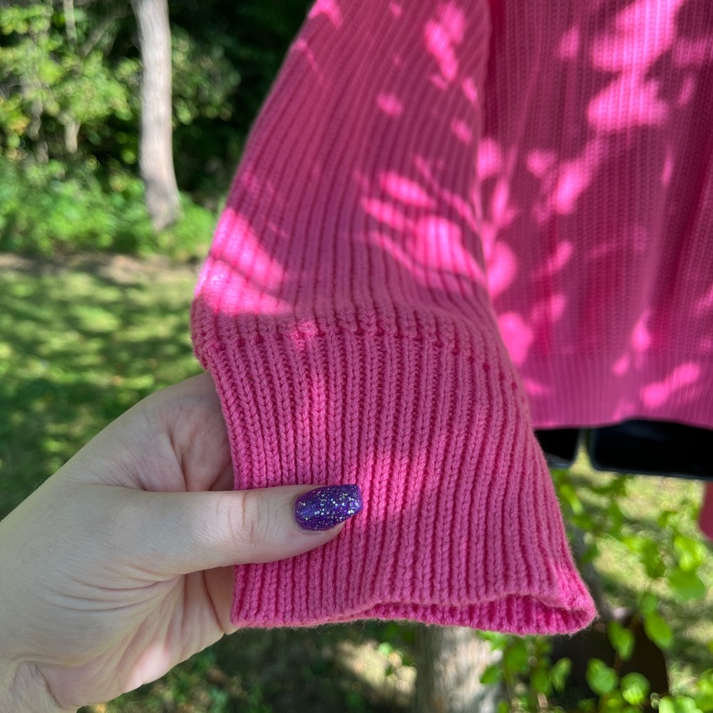 Pink Cardigan Sweater Great for Fall Layers Cute Plus Size Sweater - Picture 9 of 11